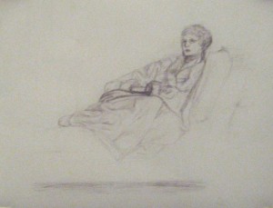 Sketch of Grandma on the Couch