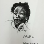 The first sharpee sketch I created of a student. Her friends were amazed!