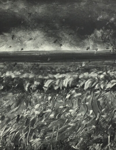 Wind 1, 2021, monotype on paper, 8x10 inches each
