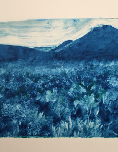 Sage Valley 3, 2021, monotype on paper, 8x10 inches